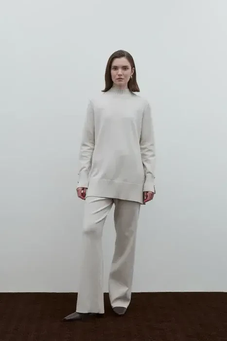 Clande Triko Pantolon EKRU - 1