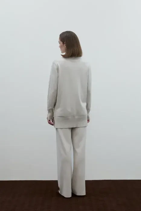 Clande Triko Pantolon EKRU - 3