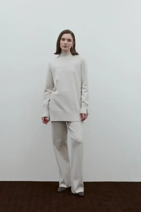 Clande Triko Pantolon EKRU - 4