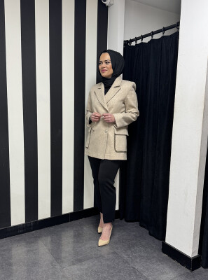 Cloche Amber Kısa Kaban BEJ - 1