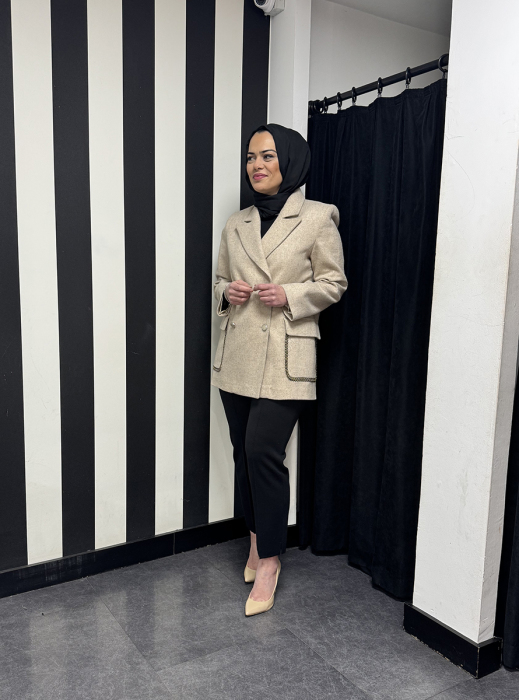 Cloche Amber Kısa Kaban BEJ - 1