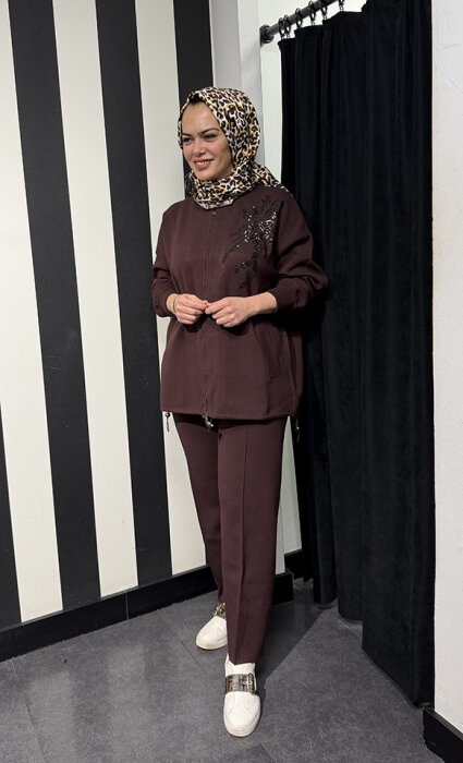 Cloche Dar Triko Pantolon BORDO - 1