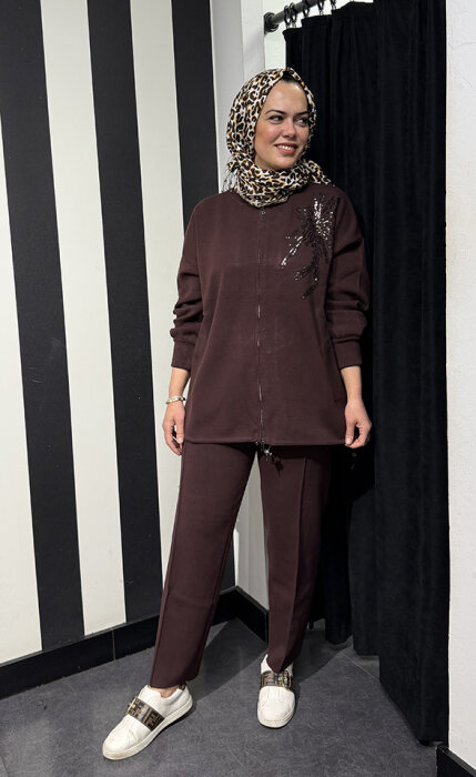 Cloche Dar Triko Pantolon BORDO - 2