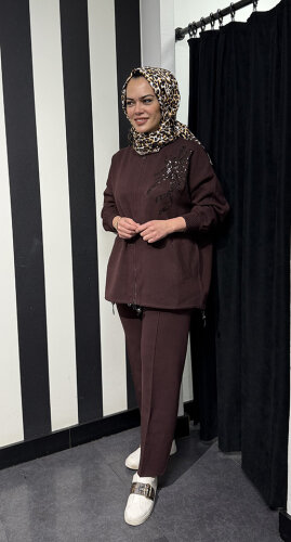 Cloche Dar Triko Pantolon BORDO - 3