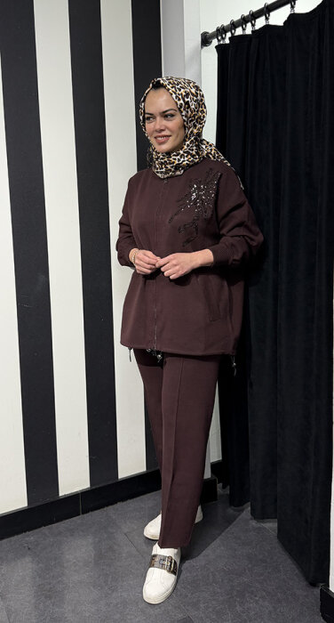 Cloche Dar Triko Pantolon BORDO - 3