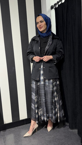 Cloche Extra Kısa Parka LACİVERT - 2