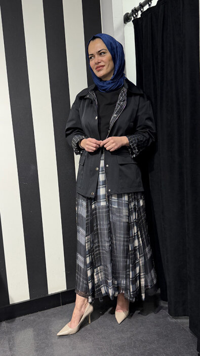 Cloche Extra Kısa Parka LACİVERT - 2