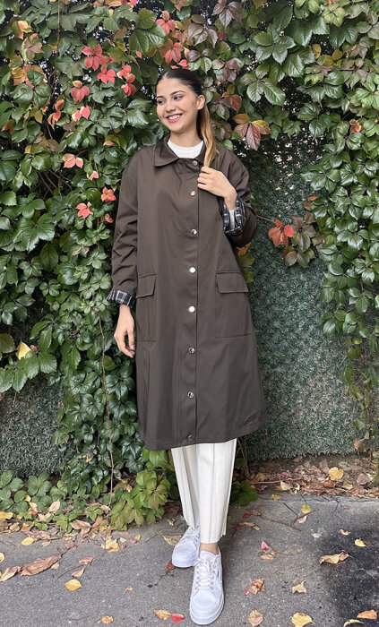 Cloche Extra Uzun Parka HAKİ - 1