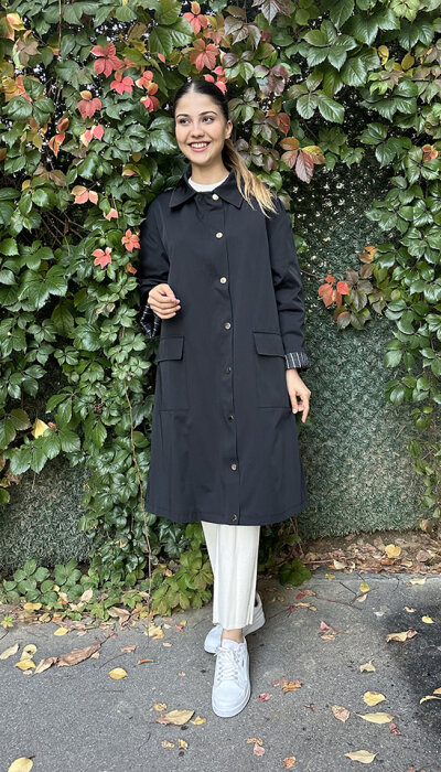 Cloche Extra Uzun Parka LACİVERT - 2