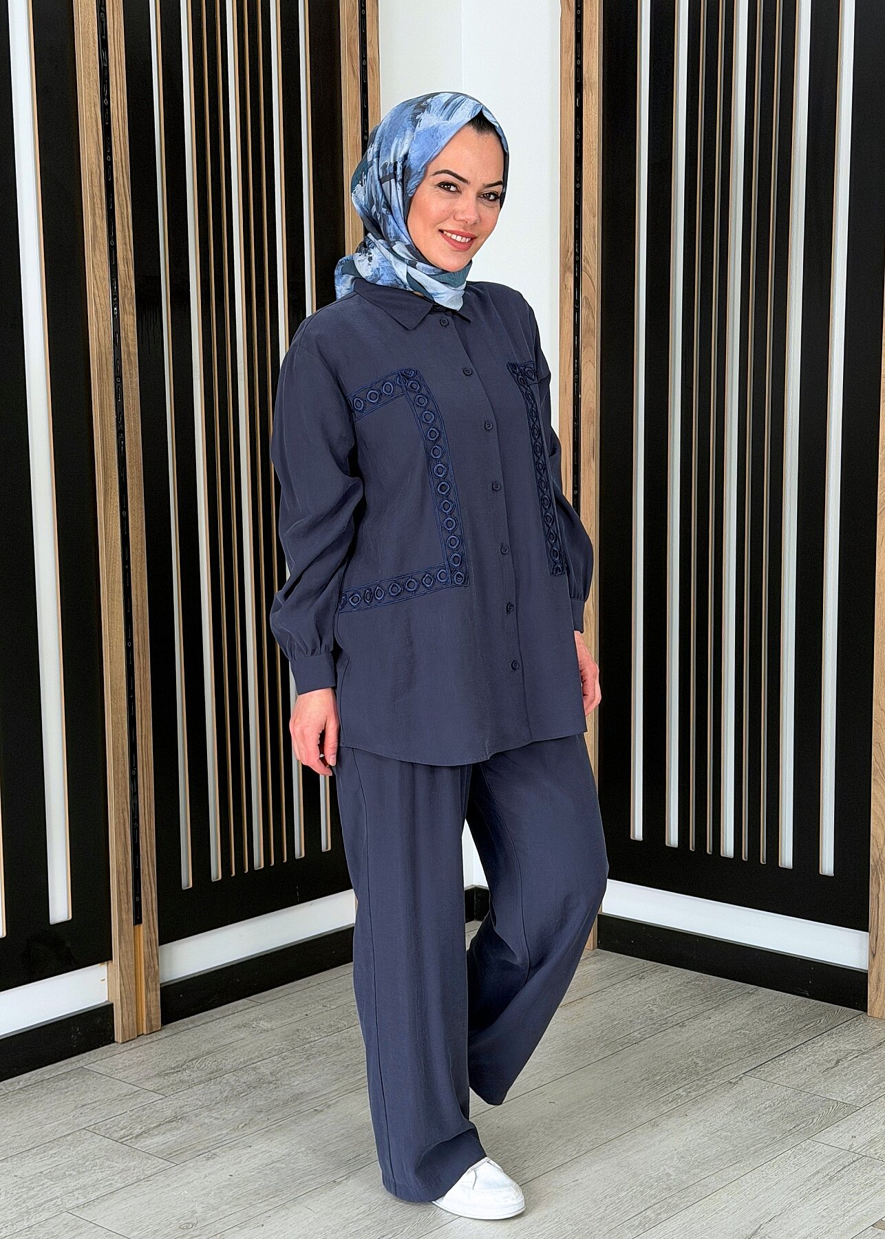 Cloche Garnet Biyeli Takım LACİVERT - 2