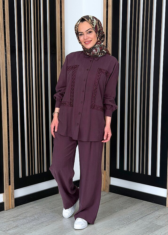 Cloche Garnet Biyeli Takım MÜRDÜM