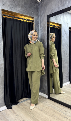 Cloche Hera Düğme Detaylı Gömlek HAKİ YEŞİLİ - 2