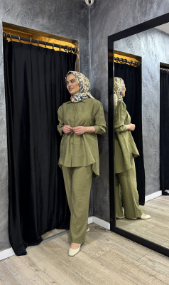 Cloche Hera Düğme Detaylı Gömlek HAKİ YEŞİLİ - 3