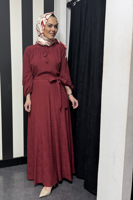 Cloche Jasmin Elbise BORDO - 1