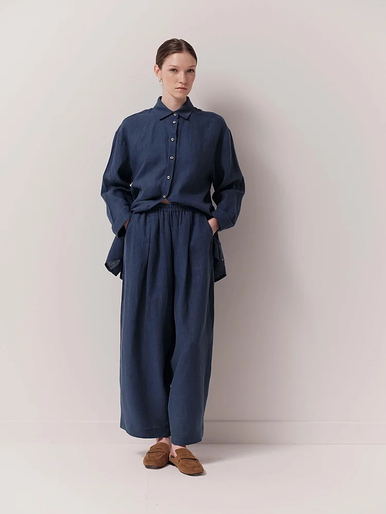 Cloche Liva Şalvar Pantolon İNDİGO