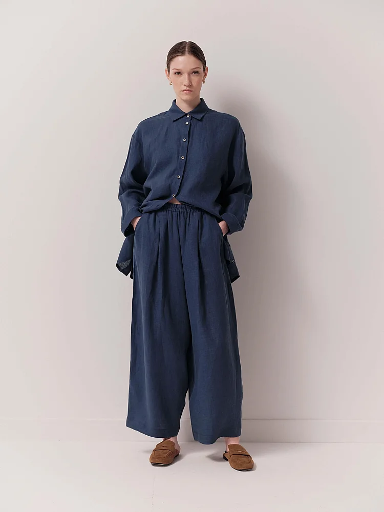 Cloche Liva Şalvar Pantolon İNDİGO - 2