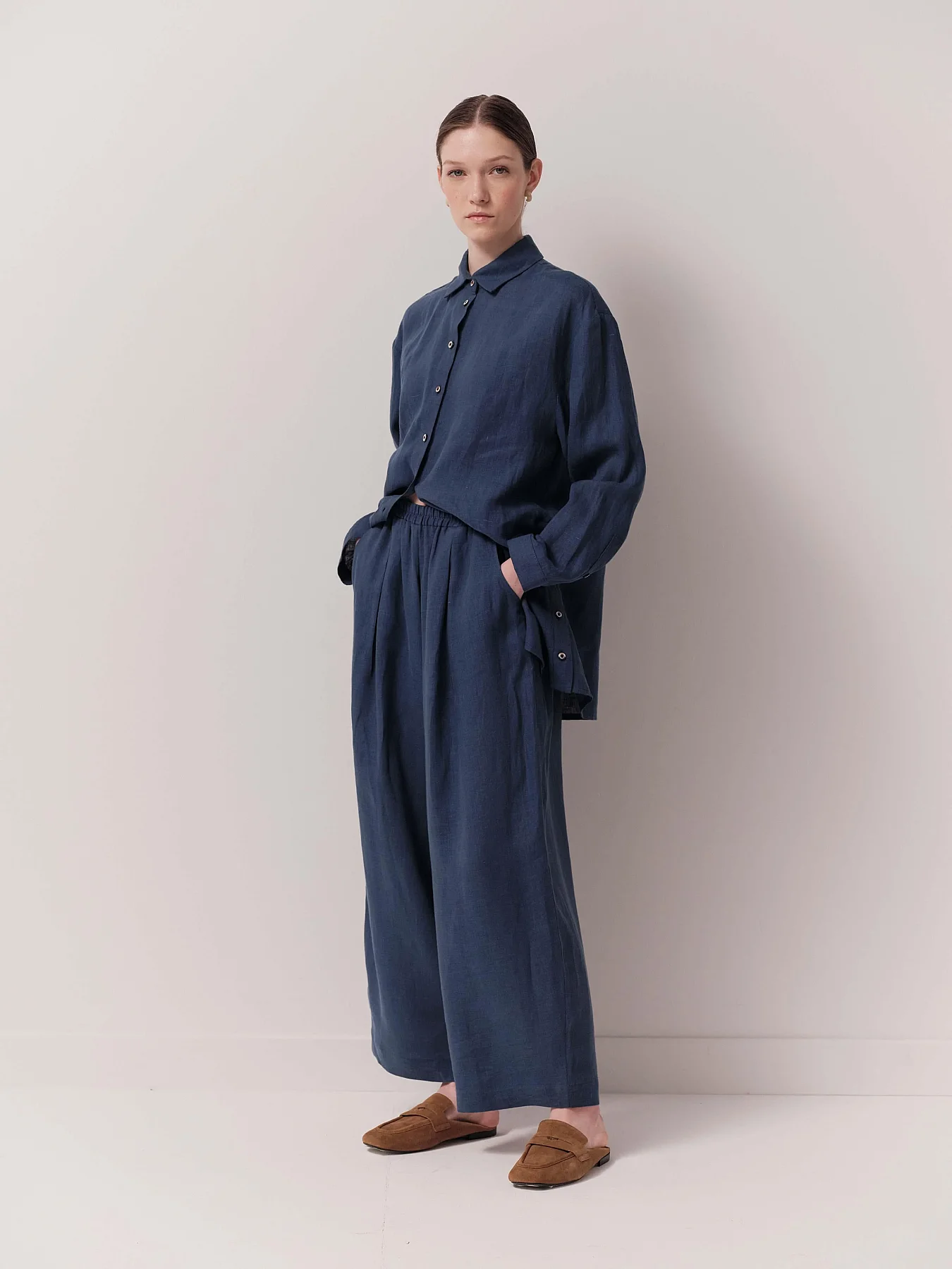 Cloche Liva Şalvar Pantolon İNDİGO - 4