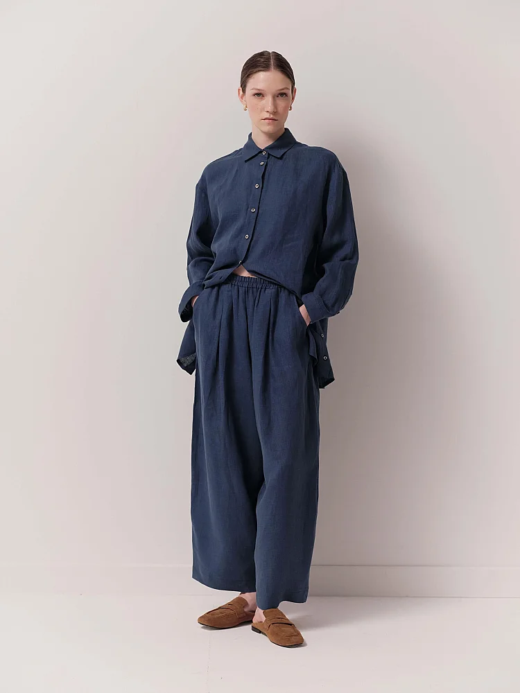 Cloche Liva Şalvar Pantolon İNDİGO - 5