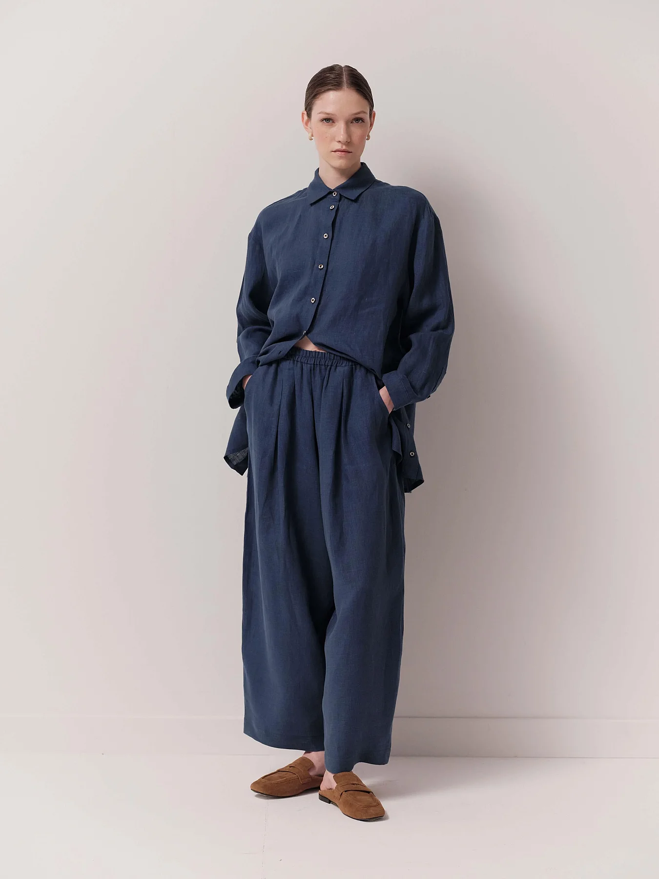 Cloche Liva Şalvar Pantolon İNDİGO - 5