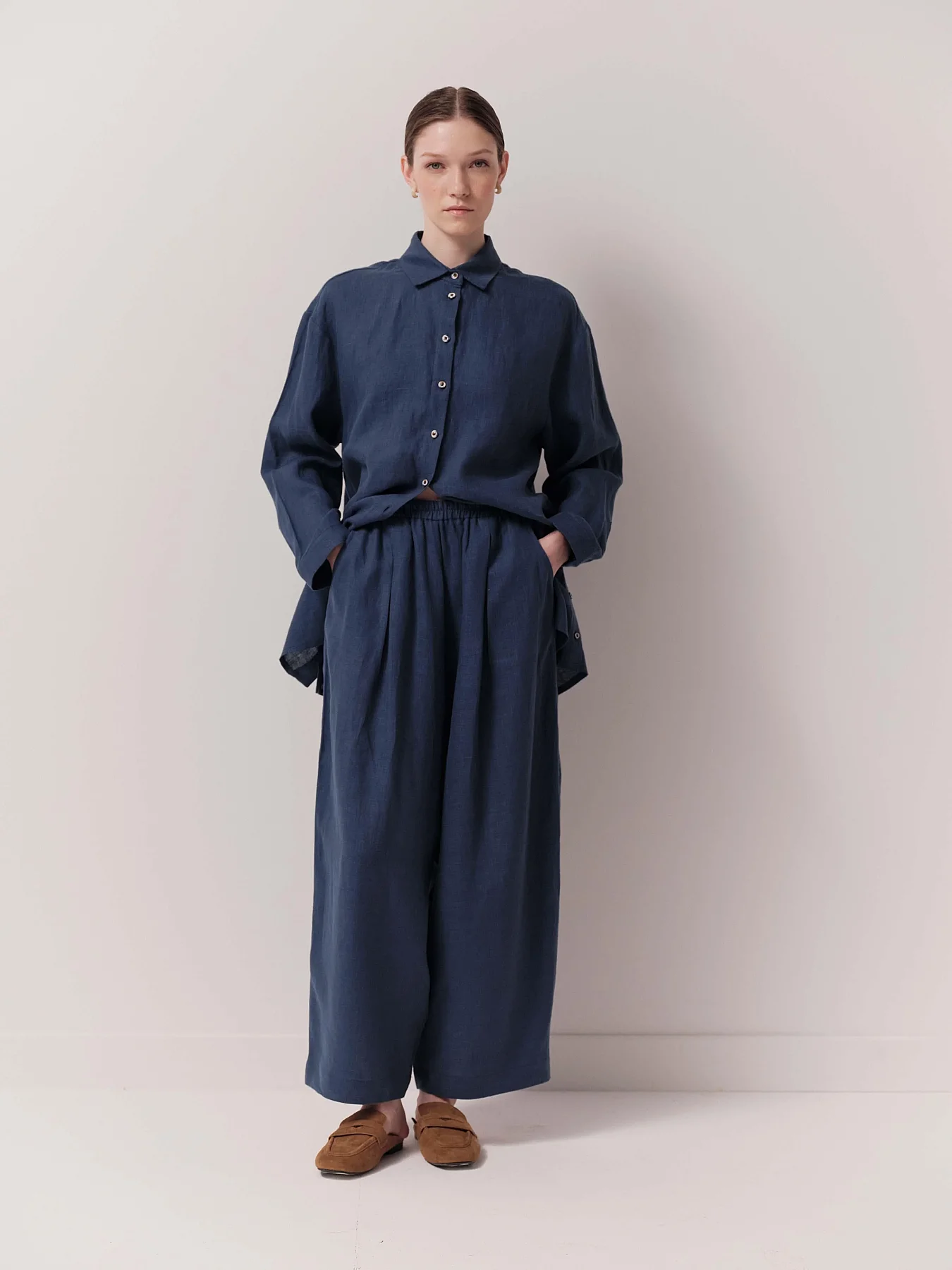 Cloche Liva Şalvar Pantolon İNDİGO - 7