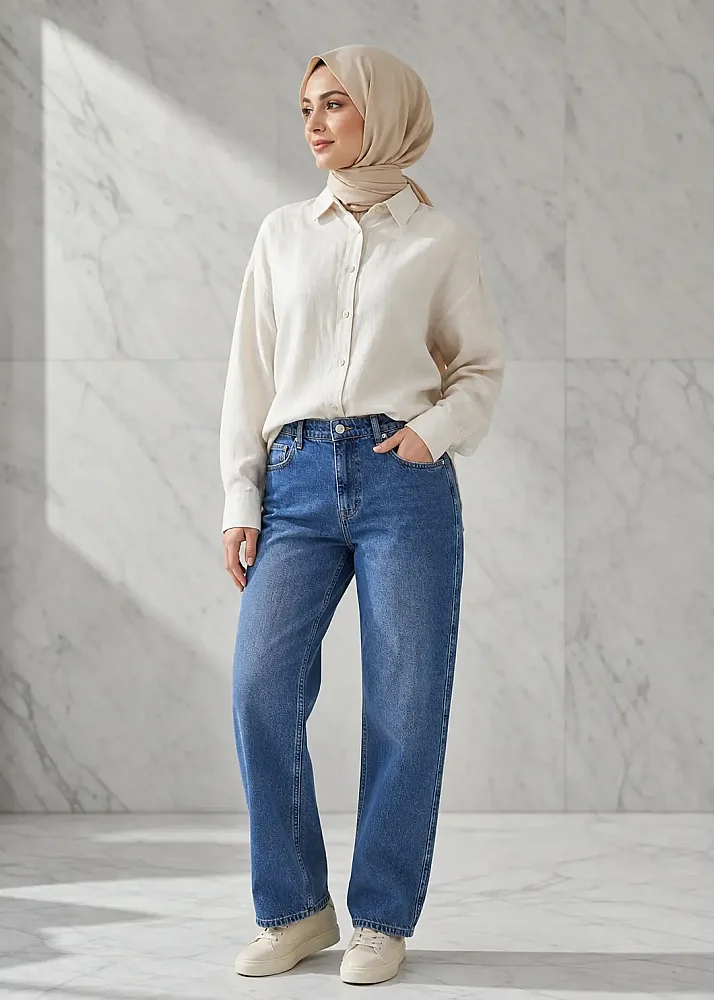 Cloche Mom Jean MAVİ