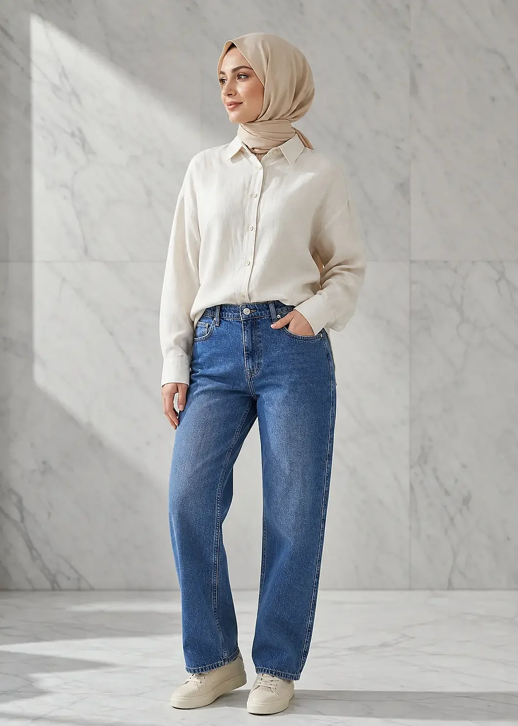 Cloche Mom Jean MAVİ - 1