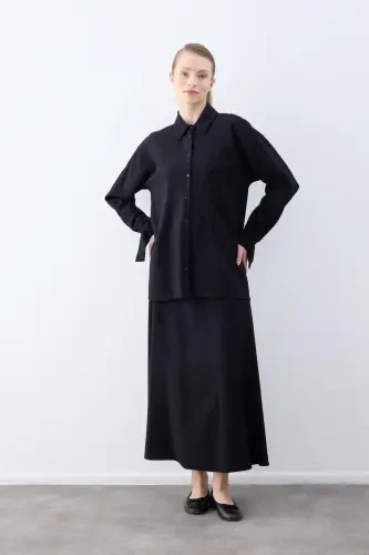Cloche Navis Nakışlı Gömlek SİYAH - 2