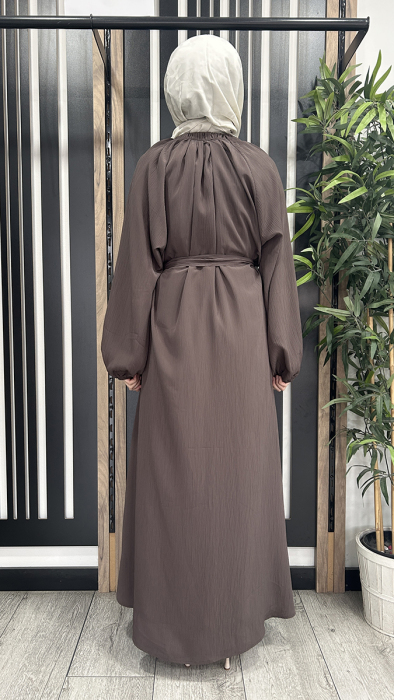 Cloche Öpcca Elbise KAHVERENGİ - 3