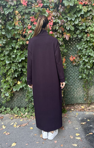 Cloche Sivet Çıtçıtlı Elbise MÜRDÜM - 3