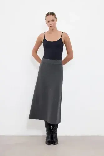 Cloche Triko Etek GRİ - 2