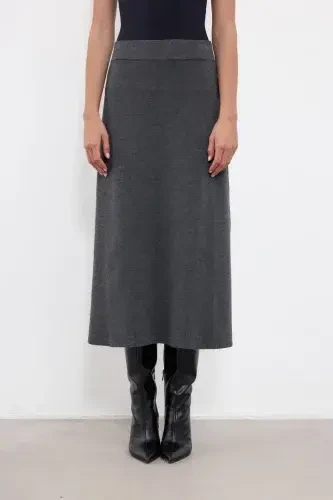 Cloche Triko Etek GRİ - 3
