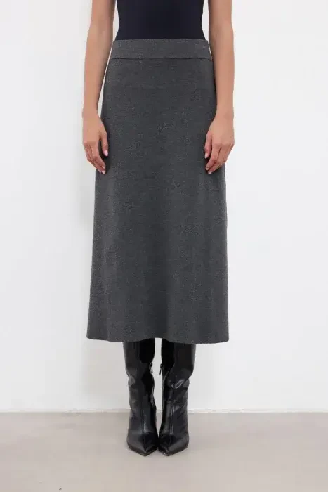 Cloche Triko Etek GRİ - 3