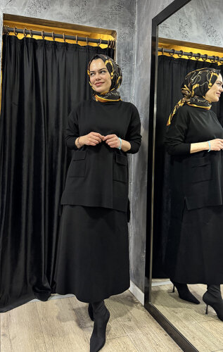 Cloche Triko Etek SİYAH - 3