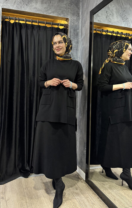 Cloche Triko Etek SİYAH - 3