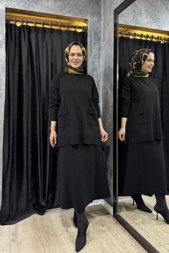 Cloche Triko Etek SİYAH - 5