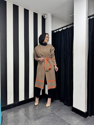 Cloche Triko Hırka KAHVE - 4