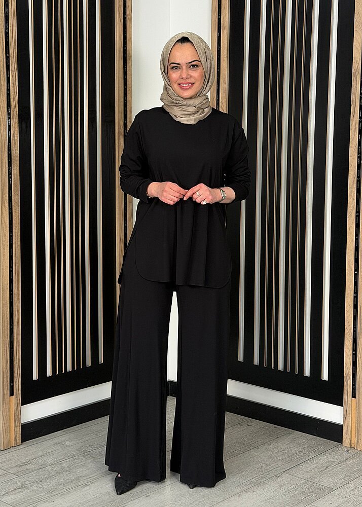 Cloche Tril Korsajlı Pantolon SİYAH - 3