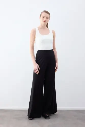 Cloche Tril Korsajlı Pantolon SİYAH - 1