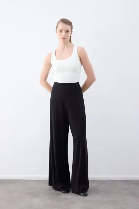 Cloche Tril Korsajlı Pantolon SİYAH - 2