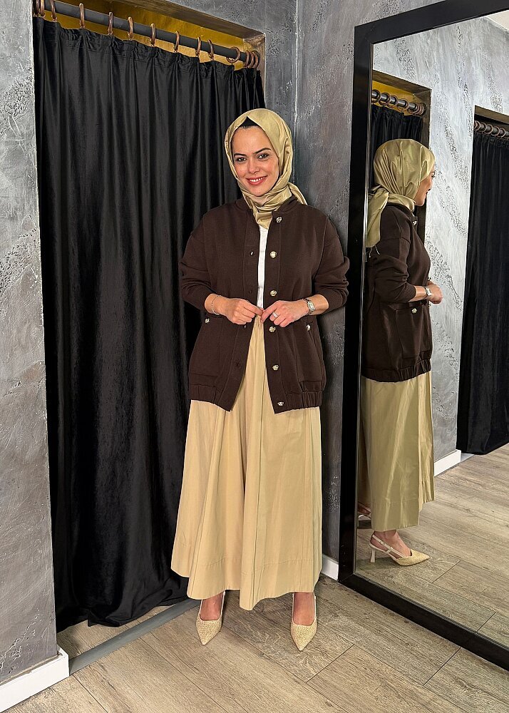 ExQuise Barbara T. Hırka KAHVE - 4