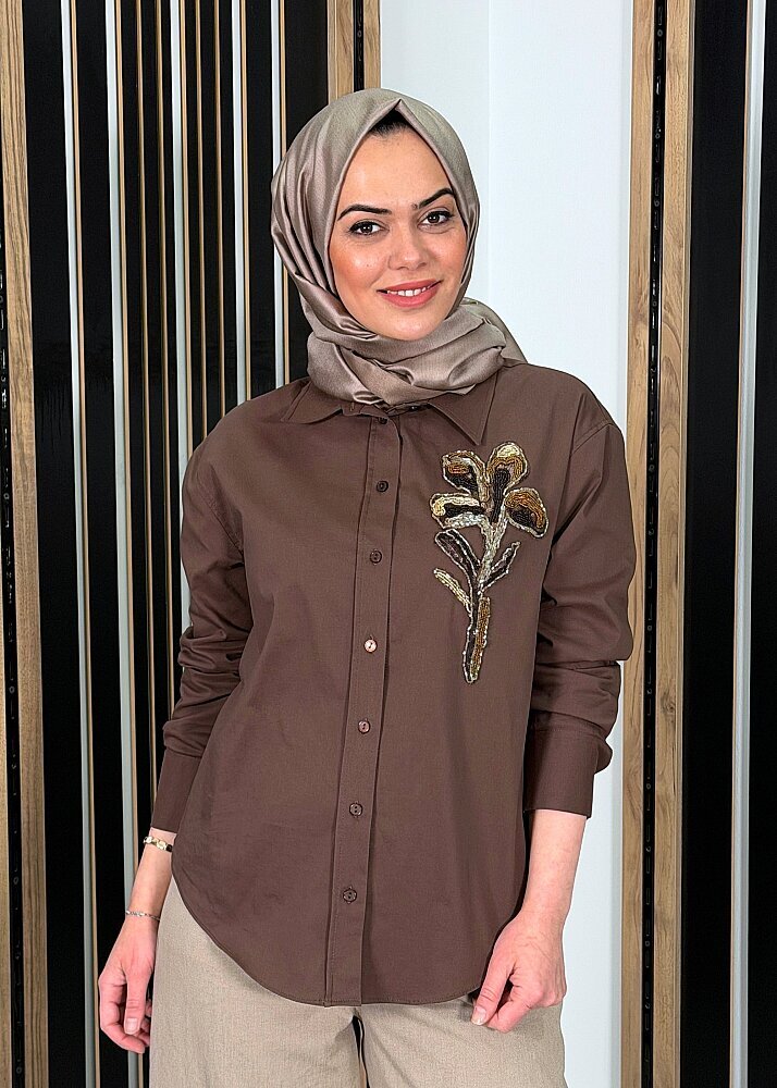 ExQuise Beals Gömlek KAHVE (1)