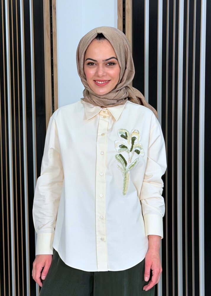 ExQuise Beals Gömlek KREM - 3