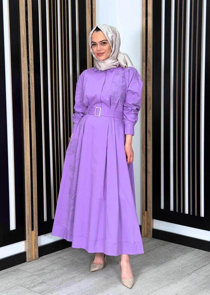 ExQuise Delrico Elbise LİLA - 1