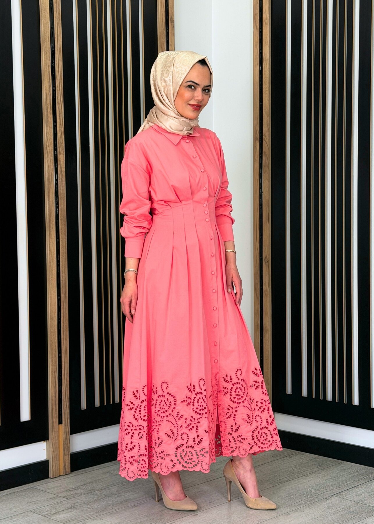 ExQuise Faun Elbise PEMBE - 2