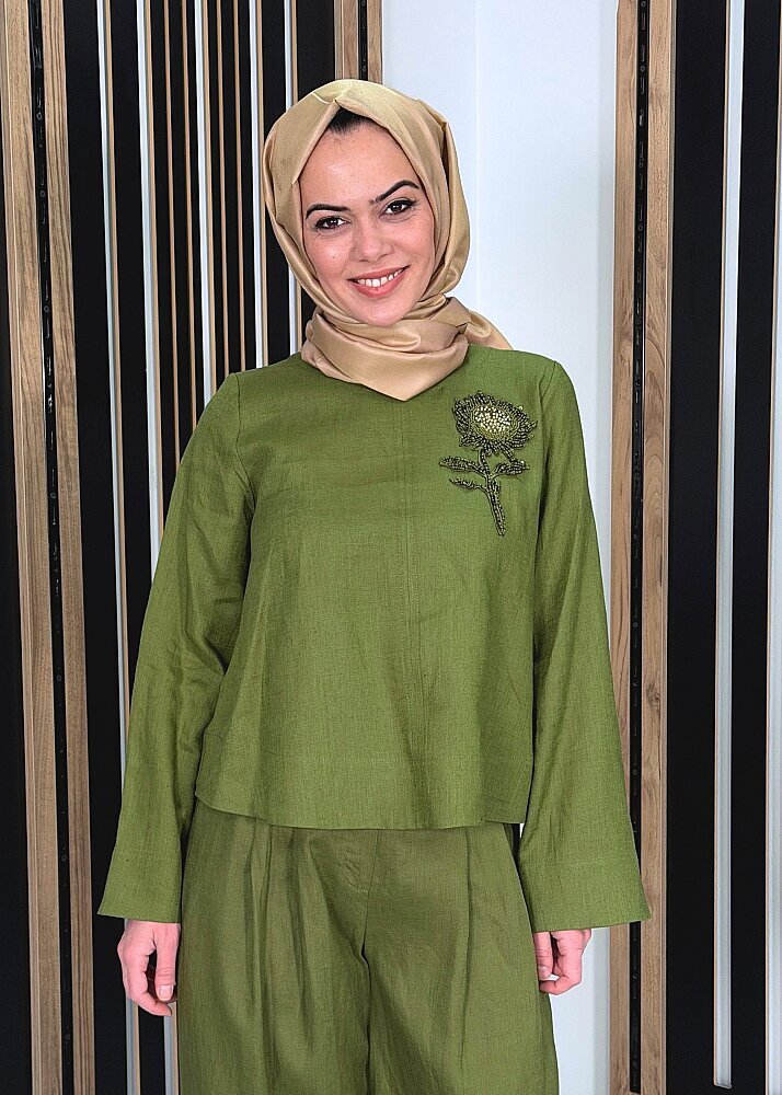 ExQuise Fifine Bluz HAKİ - 3