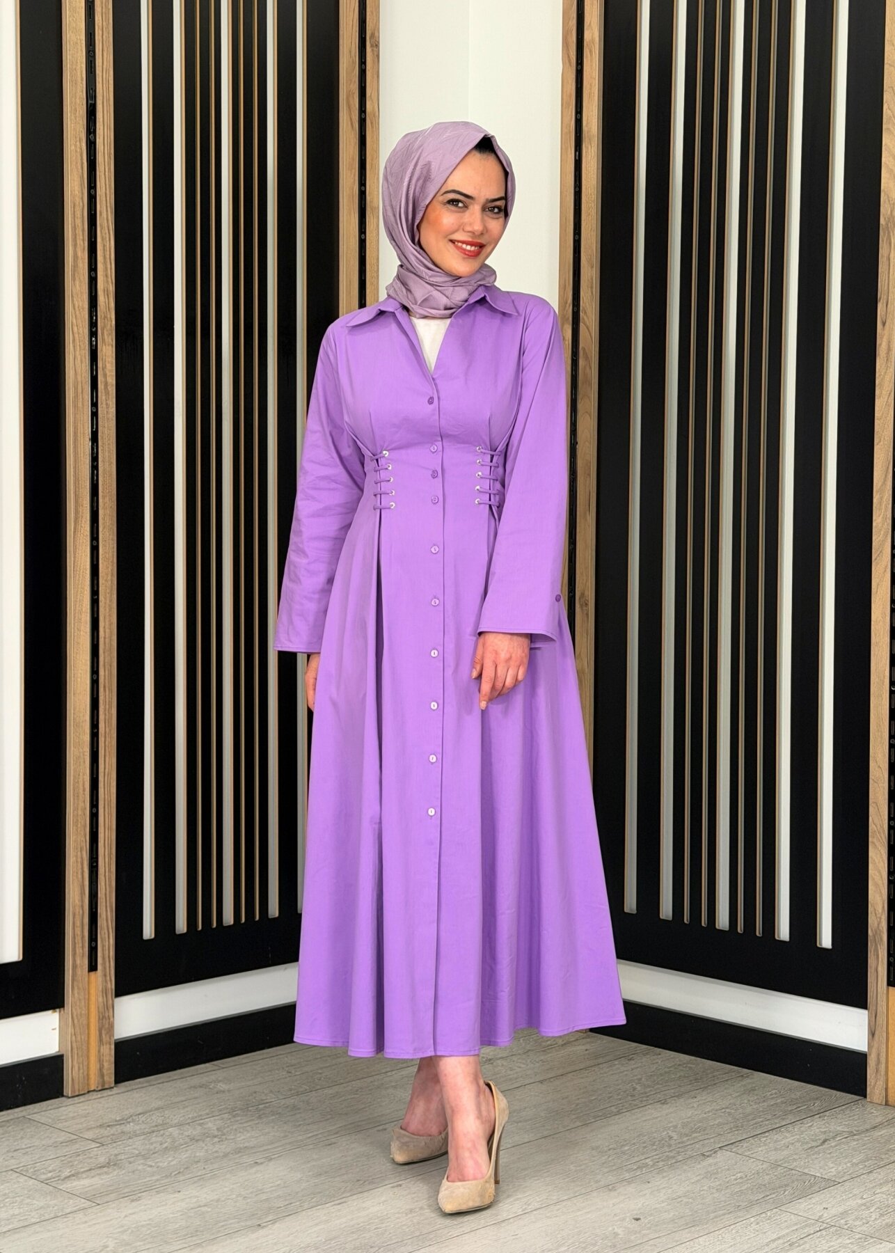 ExQuise Kiersten Elbise LİLA - 3