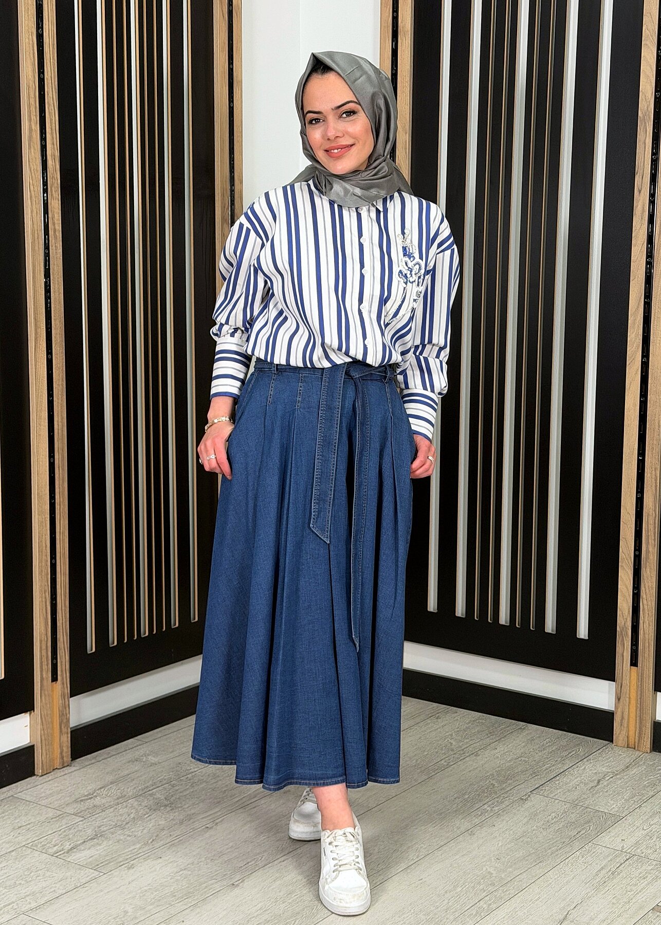 ExQuise Calandre Etek MAVİ - 1