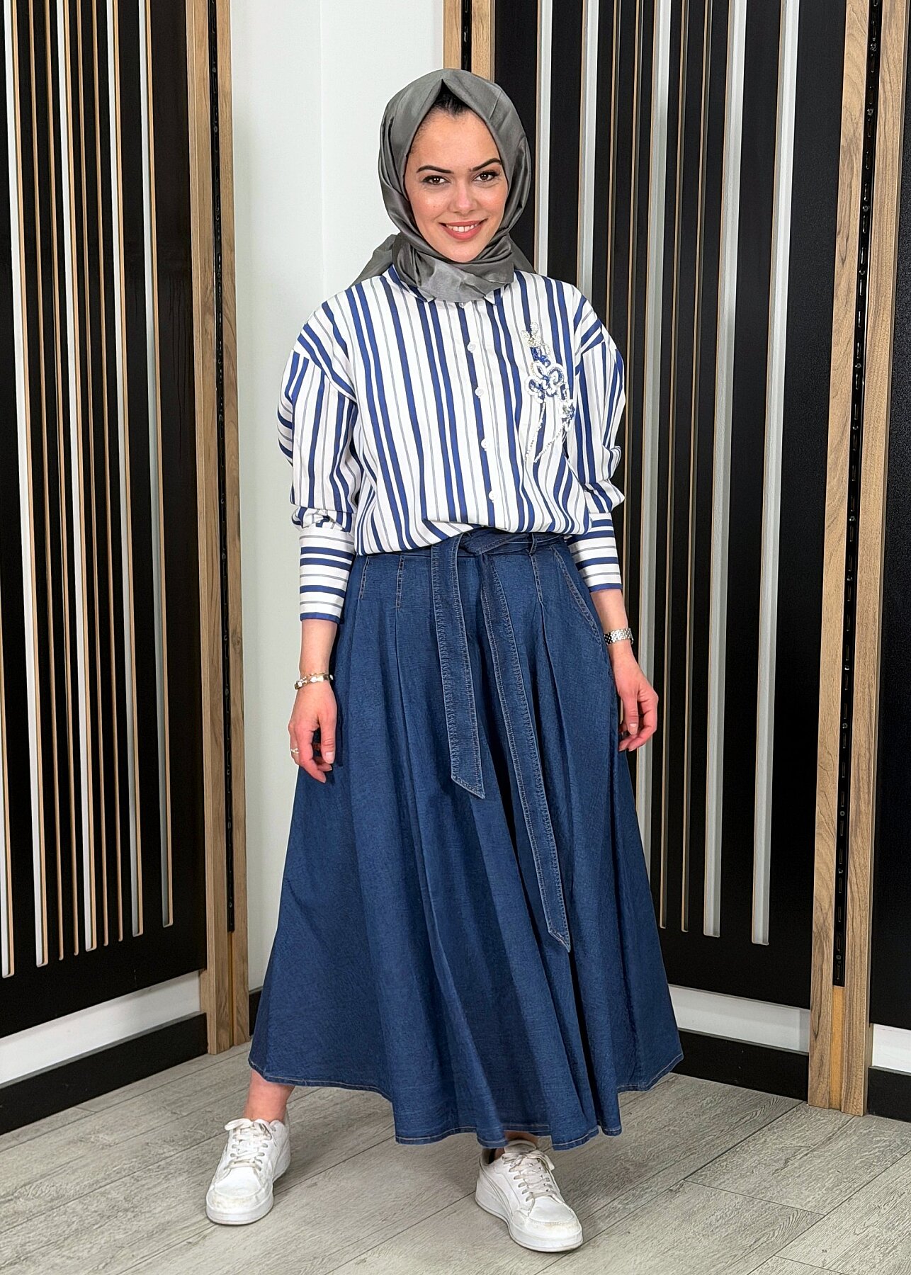 ExQuise Calandre Etek MAVİ - 3