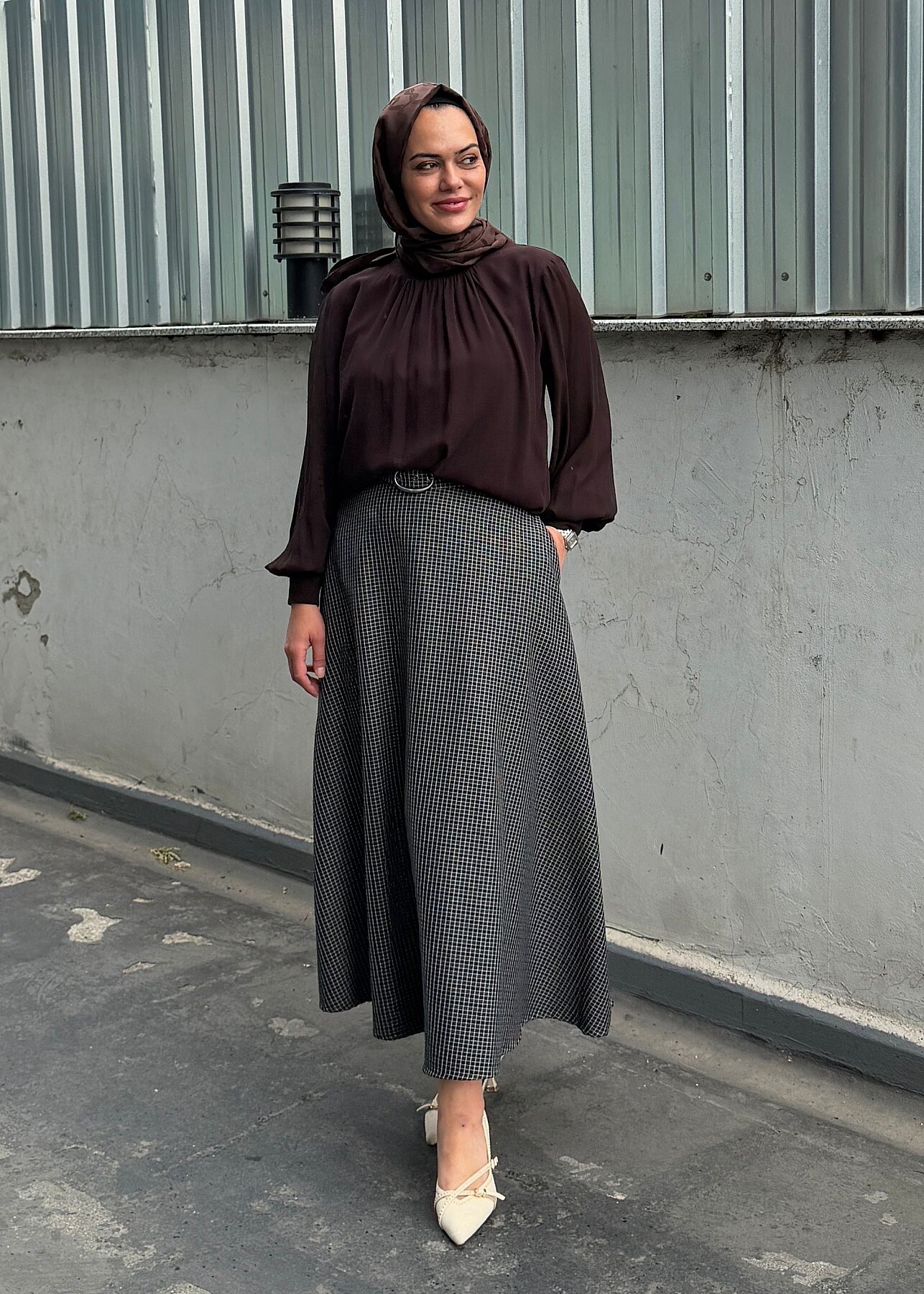 ExQuise Lenna Bluz KAHVE - 1