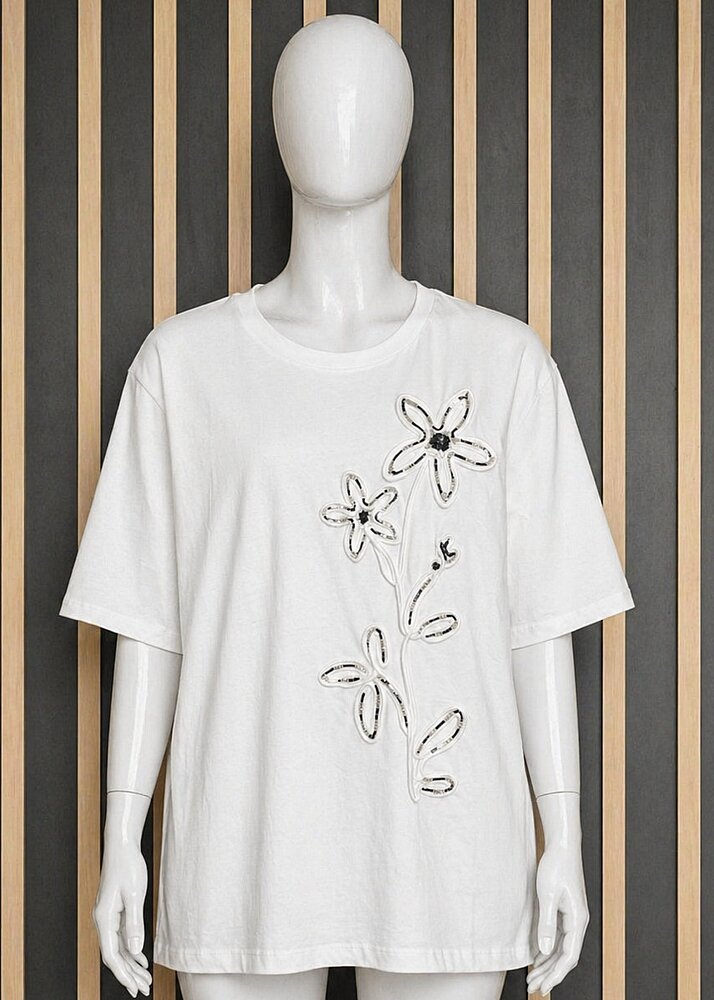 ExQuise Limaara Ö.T-Shirt BEYAZ SİYAH